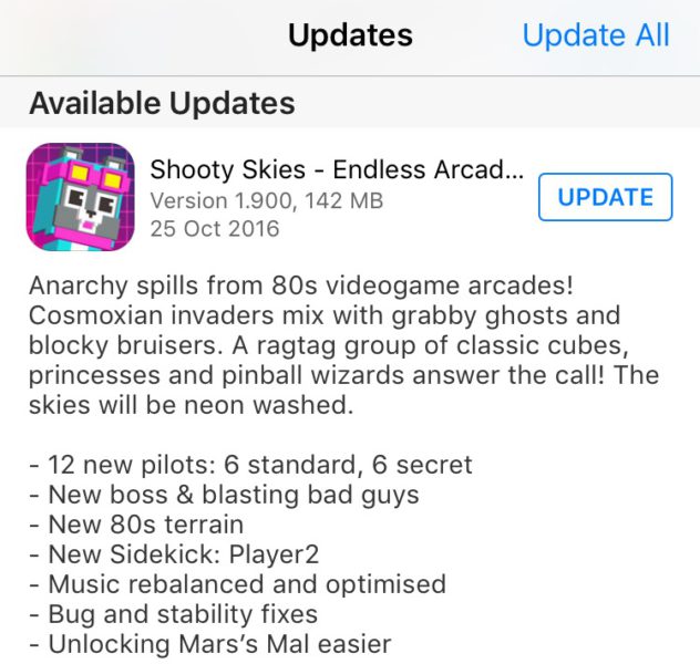 SHOOTY SKIES 80s Videogames Arcade Update - October 2016